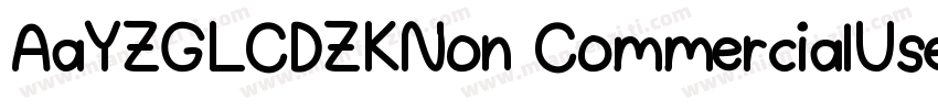 AaYZGLCDZKNon CommercialUse字体转换